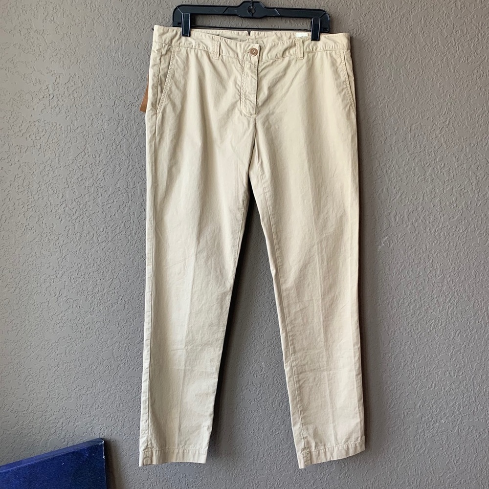 Mauro Grifoni Pantalone Donna size 46 khaki color Plain front khaki trousers